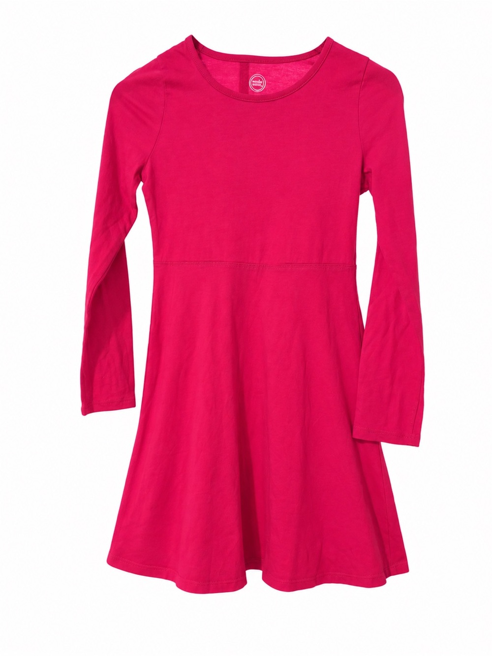 Wonder Nation Pink Long Sleeve Fit & Flare Dress Girls L (10–12)